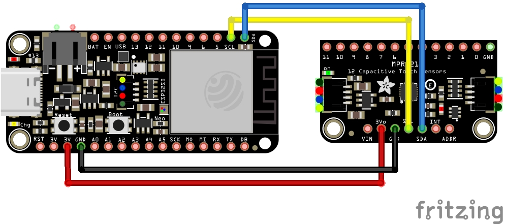 Connecting MPR121 module to esp32